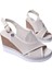 Kadın Deri Dolgu Topuk Sandalet D25YS-2640 2