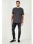 Pamuklu Relaxed Fit Sıfır Yaka T Shirt Erkek T Shirt 5905446 2