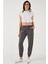 Regular Fit Yüksek Bel Lastikli Paça Jogger Spor Pantolon Bayan Pantolon 668YP5039 1