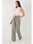 Relaxed Fit Yüksek Bel Bol Paça Pantolon Bayan Pantolon 668YP5040 1