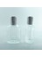 25 ADET BOŞ CAM PARFÜM ŞİŞE, 50 ML, OVAL NOKTALI KRİSTAL MODEL, ŞEFFAF, METAL KAPAKLI 2