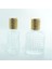 25 ADET BOŞ CAM PARFÜM ŞİŞE, 50 ML, OVAL NOKTALI KRİSTAL MODEL, ŞEFFAF, METAL KAPAKLI 3