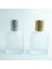25 ADET BOŞ CAM PARFÜM ŞİŞE, 50 ML, OVAL NOKTALI KRİSTAL MODEL, ŞEFFAF, METAL KAPAKLI 1