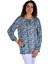 Kadın V Desen Baskılı Viscon Bluz BGL-ST04285 4