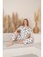 Kadın Kısa Kol Beyaz Üzeri Siyah Puanlı Önden Düğmeli Pijama Takımı 1