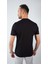 Sıfır Yaka Bisiklet Yaka Petek Dokulu Likralı Siyah Erkek Tshirt 5