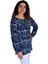 Kadın Yaprak Desen Baskılı Viscon Bluz BGL-ST04283 4