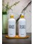 Bambu Standlı 2'li Sıvı Sabun Bulaşık Deterjanı Baskılı, Pompalı Plastik Şişe, Beyaz Bambu 500 ml 1