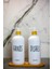 Bambu Standlı 2'li Sıvı Sabun Bulaşık Deterjanı Baskılı, Pompalı Plastik Şişe, Beyaz Bambu 500 ml 2