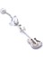 316L Çelik Zirkon Taşlı Gitar Piercing PRC-128 4