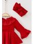 Kız Bebek Koları Volanlı Bandanalı Elbise Set 2