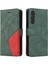 Samsung Galaxy M55 Dikiş Renk Flip Folio Kitap Için Flip Case Kart ile (Yurt Dışından) 3
