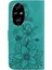 Onur Için Flip Case 200 Pro 5g Cüzdan Kart Tutucu Manyetik Kabartmalı Zambak (Yurt Dışından) 5