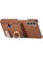 Samsung Galaxy S21 Artı Halka Standı Premium Dokulu Deri Kart (Yurt Dışından) 5