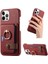 IPhone 12 Için Kılıf Pro Premium Dokulu Deri Kart Yuvaları Halka Standı (Yurt Dışından) 1