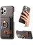 IPhone 12 Için Kılıf Pro Premium Dokulu Deri Kart Yuvaları Halka Standı (Yurt Dışından) 1