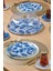 Blue Rose Altın Yaldızlı 6 Kişilik 28 Parça Pasta Çay Servis Takımı 5