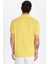 Erkek Slim Fit Dar Kesim %100 Pamuk Sarı Polo Yaka Tişört 5