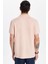 Erkek Slim Fit Dar Kesim Pamuk Somon Polo Yaka Tişört 5