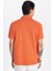 Erkek Slim Fit Dar Kesim Pamuk Turuncu Polo Yaka Tişört 5
