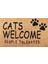 Sare By Kaşmir Home Cat Welcome Dekoratif Paspas 45x75 cm Salon Mutfak Halısı Yolluk Kilim 2