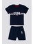 Stripe Lacivert Bebek T-shirt Takım 1