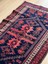 76 x 130 cm Mavi Canlı Renkli Çiçek Desenli Küçük Boy El Dokuma Kilim 2