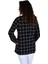 Kadın Çizgi Kareli Baskılı Desen Viscon Bluz BGL-ST04294 4