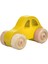 Doğal Ahşap Araba Hareketli Eğitici Oyuncak Mini Araba Sarı 2