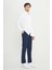 Slim Fit Dar Kesim Düğmeli Yaka Armürlü Gofre Desenli Gömlek 2