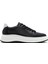 Erkek Siyah Bağcıklı Kalın Tabanlı Deri Sneaker 25SFD610918 1