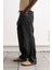 Bağcıklı Baggy Antrasit Jean 4