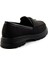Siyah Keten Kadın Loafer Ayakkabı K01997010518 3