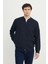 Pamuklu Standart Fit Normal Kesim Kolej Yaka Yan Cep Sweatshirt 1