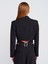 60760 Toka Detaylı Crop Blazer-Siyah 2