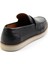 Siyah Antik Deri Erkek Loafer Ayakkabı E01054171341 3