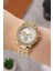 Taşlı Dekoratif Kadran Şık Kadın Kol Saati 2
