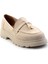 Bej Keten Kadın Loafer Ayakkabı K01997010518 2
