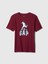 Erkek Çocuk Bordo Gap Logo Grafikli T-Shirt 1