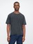 Erkek Siyah Heavyweight Crop T-Shirt 1