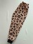 Kız Çocuk Uzun Kollu Kahverengi Siyah Noktalı Leopar Desenli Pijama Takımı 3