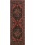 Private Bordo Etnik Desenli Şönil Halı Yıkanabilir Eskitme Vintage Göbekli Salon Halısı 4