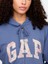 Kadın Koyu Mavi Gap Logo Relaxed Fermuarlı Sweatshirt 3