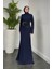 Fiore Beli Drapeli Balık Abiye Lacivert 2