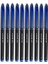 Mavi Pilot Kalem 10 Adet Uniball Air Mikro 0.5 mm Roller Pilot Kalem UBA-188-M Roller Uçlu Likit Mürekkep Jel Kalem 1