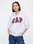 Kadın Beyaz Gap Logo Relaxed Fermuarlı Sweatshirt 1