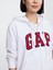 Kadın Beyaz Gap Logo Relaxed Fermuarlı Sweatshirt 3