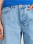 71787 Paçası Dikişsiz Geniş Denim Pantolon-Gri 3