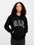 Kadın Siyah Gap Logo Relaxed Fermuarlı Sweatshirt 1