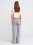 71796 Likralı Wideleg Denim Pantolon-Gri 2